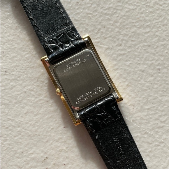 Wittnauer Leather Gold Watch